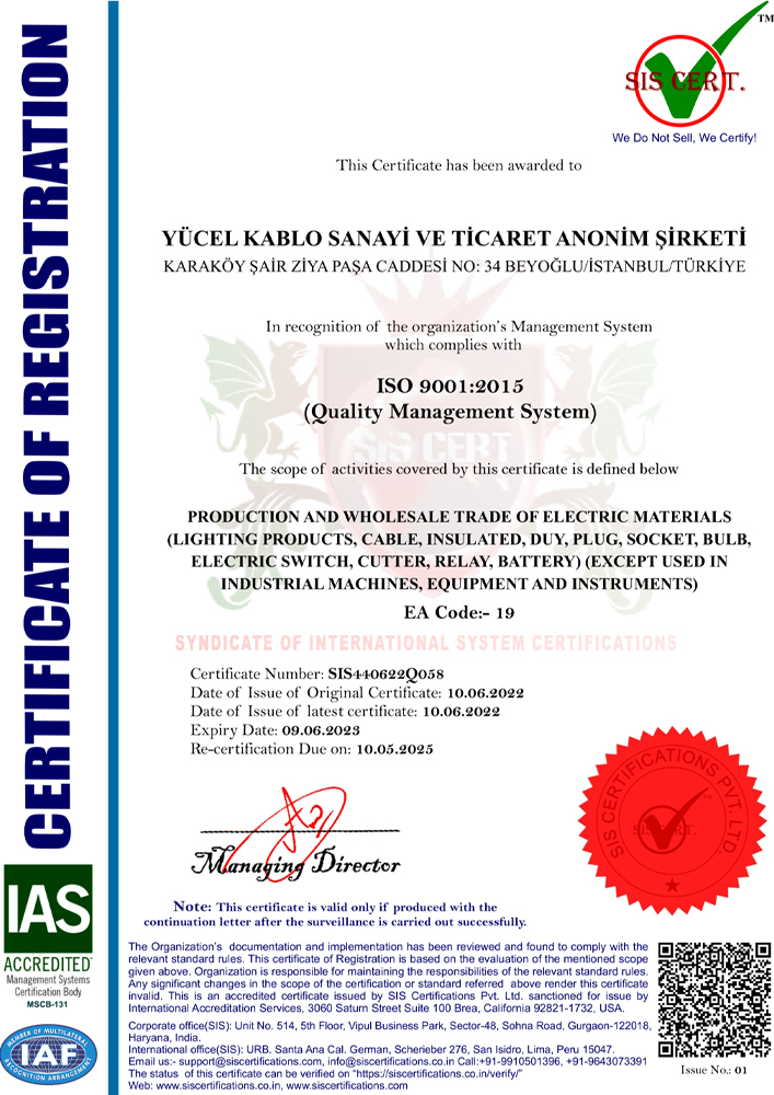 ISO Certificate
